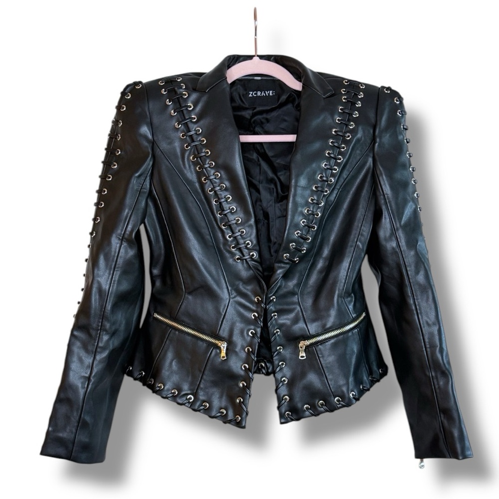 ZCRAVE Ciato Laced Leather Blazer